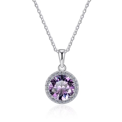 Dây Chuyền ESME ESHK060B Kim Cương Đá Moissanite Bạc 925 Xi Kim 5 lớp