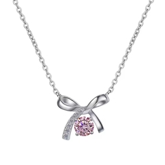 Dây Chuyền ESME ESHK068B Kim Cương Đá Moissanite Bạc 925 Xi Kim 5 lớp