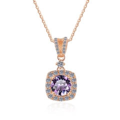 Dây Chuyền ESME ESHK057B Kim Cương Đá Moissanite Bạc 925 Xi Kim 5 lớp