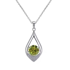 Dây Chuyền ESME ESHK056B Kim Cương Đá Moissanite Bạc 925 Xi Kim 5 lớp