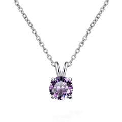 Dây Chuyền ESME ESHK082C Kim Cương Đá Moissanite Bạc 925 Xi Kim 5 lớp