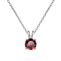 Dây Chuyền ESME ESHK082C Kim Cương Đá Moissanite Bạc 925 Xi Kim 5 lớp