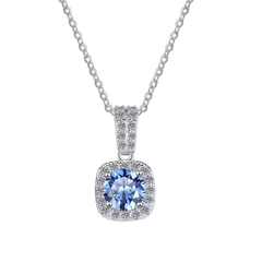 Dây Chuyền ESME ESHK004B Kim Cương Đá Moissanite Bạc 925 Xi Kim 5 lớp