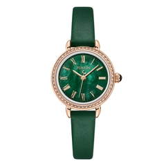 Đồng Hồ Nữ JA-1397D Julius Hàn Quốc Dây Da (Xanh)