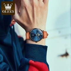Đồng Hồ Cặp OLEVS-5869B Dây Da Chính Hãng
