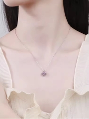 Dây Chuyền ESME ESHK006P Kim Cương Đá Moissanite Bạc 925 Xi Kim 5 lớp