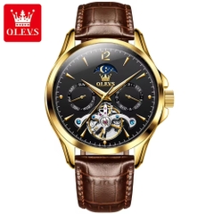 Đồng Hồ Nam OLEVS-6663 Dây Da Chính Hãng