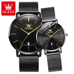 Đồng Hồ Cặp OLEVS-5869 Dây Thép Lưới Chính Hãng
