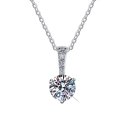 Dây Chuyền ESME ES174AS Kim Cương Đá Moissanite Bạc 925 Xi Kim 5 lớp