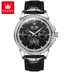 Đồng Hồ Nam OLEVS-6695A Dây Da Chính Hãng