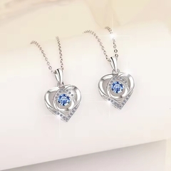 Dây Chuyền ESME ESHK023B Kim Cương Đá Moissanite Bạc 925 Xi Kim 5 lớp