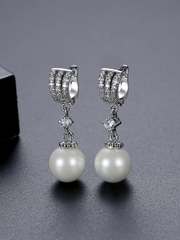 Combo nữ trang dây chuyền bông tai ES535 E15032105-Rh