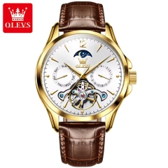 Đồng Hồ Nam OLEVS-6663 Dây Da Chính Hãng