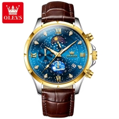Đồng Hồ Nam OLEVS-9807B Dây Da Chính Hãng