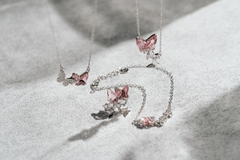 Trang Sức ESME ES037 Cao Cấp Bạc 925 kết hợp đá Swarovski ( Hồng)