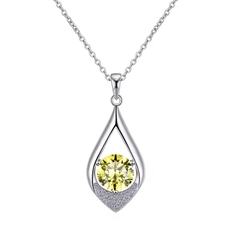 Dây Chuyền ESME ESHK056B Kim Cương Đá Moissanite Bạc 925 Xi Kim 5 lớp