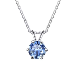 Dây Chuyền ESME ESHK0010B Kim Cương Đá Moissanite Bạc 925 Xi Kim 5 lớp
