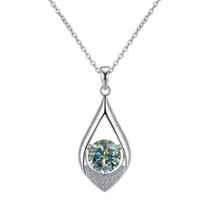 Dây Chuyền ESME ESHK056B Kim Cương Đá Moissanite Bạc 925 Xi Kim 5 lớp