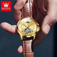 Đồng Hồ Nam OLEVS-6663 Dây Da Chính Hãng