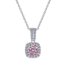 Dây Chuyền ESME ES162 Kim Cương Đá Moissanite Bạc 925 Xi Kim 5 lớp (3 Màu)