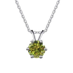 Dây Chuyền ESME ES291 Kim Cương Đá Moissanite Bạc 925 Xi Kim 5 lớp (3 Màu)