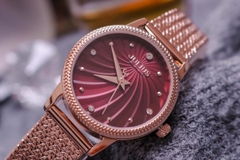 Đồng Hồ Nữ JA-1219C Julius Hàn Quốc Dây Thép (Mặt Đỏ)