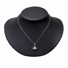 Dây Chuyền ESME ES163KC Kim Cương Đá Moissanite Bạc 925 Xi Kim 5 lớp