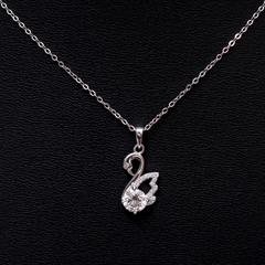 Dây Chuyền ESME ES159KC Kim Cương Đá Moissanite Bạc 925 Xi Kim 5 lớp