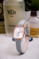 Combo Đồng Hồ Nữ JA-1341A + ES119C Julius Hàn Quốc Dây Da