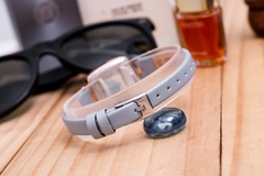 Combo Đồng Hồ Nữ JA-1341A + ES119C Julius Hàn Quốc Dây Da