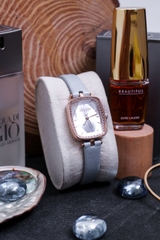 Combo Đồng Hồ Nữ JA-1341A + ES119C Julius Hàn Quốc Dây Da