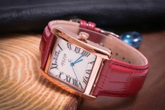 Đồng Hồ Nữ JA-1398A Julius Hàn Quốc Dây Da (Đỏ)
