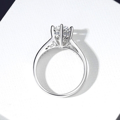Nhẫn ESME ES290AS Kim Cương Đá Moissanite Bạc 925 Xi Kim 5 lớp (2 MẪU)