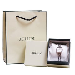Đồng Hồ Nữ JA-1406A Julius Hàn Quốc Dây Thép (Bạc)