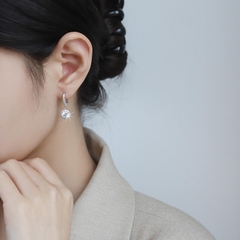 Bông Tai ESME ES293ES Kim Cương Đá Moissanite Bạc 925 Xi Kim 5 lớp