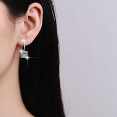 Bông Tai ESME ES293 Kim Cương Đá Moissanite Bạc 925 Xi Kim 5 lớp (2 MẪU)