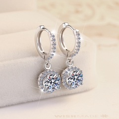 Bông Tai ESME ES293ES Kim Cương Đá Moissanite Bạc 925 Xi Kim 5 lớp