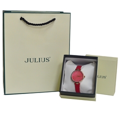 Đồng Hồ Nữ JA-1096C Julius Hàn Quốc Dây Da (Đỏ)