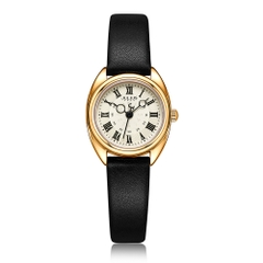Đồng Hồ Nữ JA-1402A Julius Hàn Quốc Dây Da (Đen)