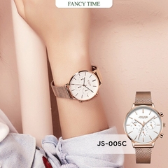 Đồng Hồ Nữ JS-005 Julius Star Hàn Quốc Dây Thép (2 Màu)