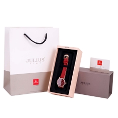 Đồng Hồ Nữ JS-023D Kính Sapphire Julius Star Hàn Quốc (Đỏ)