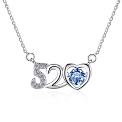 Dây Chuyền ESME ESHK040B Kim Cương Đá Moissanite Bạc 925 Xi Kim 5 lớp