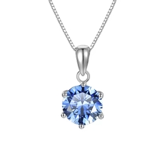 Dây Chuyền ESME ESHK046B Kim Cương Đá Moissanite Bạc 925 Xi Kim 5 lớp