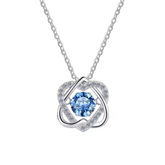 Dây Chuyền ESME ESHK047B Kim Cương Đá Moissanite Bạc 925 Xi Kim 5 lớp
