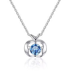 Dây Chuyền ESME ESHK043B Kim Cương Đá Moissanite Bạc 925 Xi Kim 5 lớp