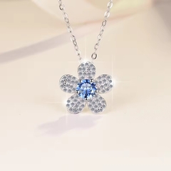 Dây Chuyền ESME ESHK038B Kim Cương Đá Moissanite Bạc 925 Xi Kim 5 lớp