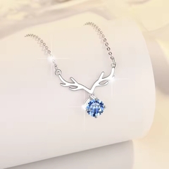 Dây Chuyền ESME ESHK048B Kim Cương Đá Moissanite Bạc 925 Xi Kim 5 lớp