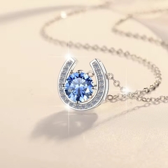 Dây Chuyền ESME ESHK053B Kim Cương Đá Moissanite Bạc 925 Xi Kim 5 lớp