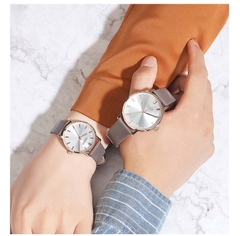 Đồng Hồ Nữ JA-1200LA Julius Hàn Quốc Dây Da (Xám)