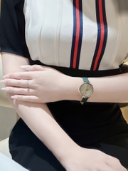 Đồng Hồ Nữ JA-1400C Julius Hàn Quốc Dây Da (Xanh Rêu)